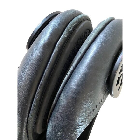 Tory Burch Minnie Travel Leather Ballet Flats 6.5 Black Logo Napa Rubber Sole - Picture 15 of 16